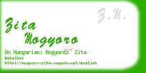 zita mogyoro business card